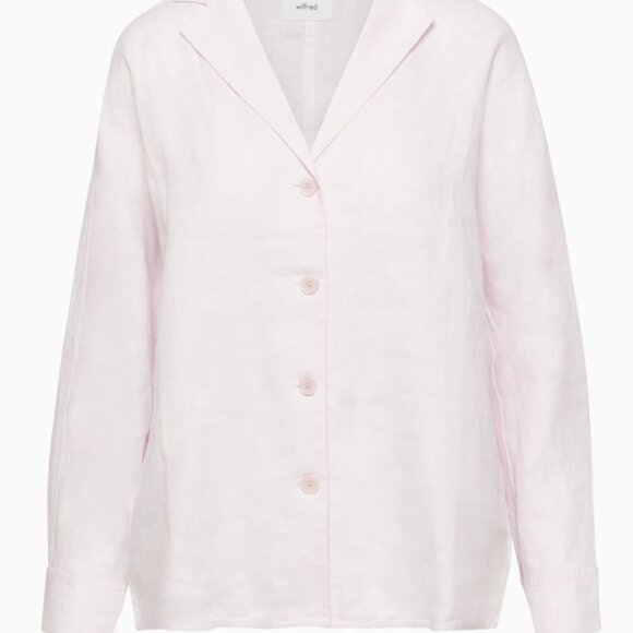 Aritzia Wilfred 100% Organic Linen Freeform Button Up Shirt Jacket Size S - Picture 4 of 10